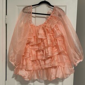 NEW Peach Selkie Loofah Dress Small